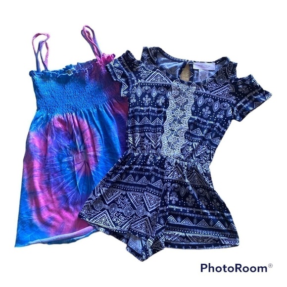GIRLS BUNDLE-DRESS & ROMPER-4T - Picture 1 of 6